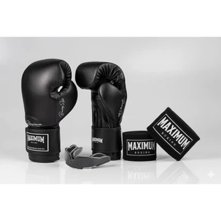 Kit Profissional Boxe / Muay Thai - Luva Maximum 12oz ou 14oz + Bandagem 3m + Protetor Bucal