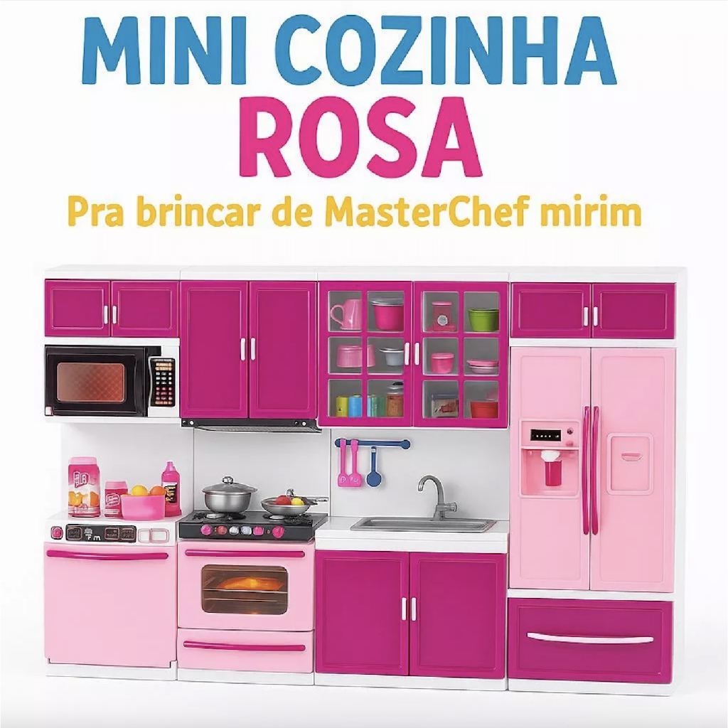 Kit Cozinha Infantil De Brinquedo Completa Presente Menina Crianca ...