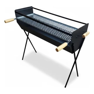 Churrasqueira Espetinho Reforçada A Carvão Espeteira Tradicional 80X27cm Casa Laser Bar Restaurante