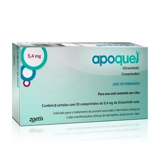 Apoquel 5,4mg 20 Comprimidos Dermatológico para Cães Zoetis em Oferta na Shopee