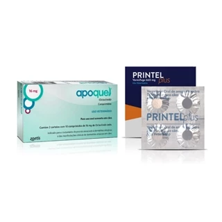 Kit Apoquel 16mg + Vermífugo Printel Plus 4 Comprimidos (PRINTEL PLUS CARTELA) em Oferta na Shopee