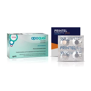 Kit Apoquel 5,4mg + Vermífugo Printel Plus 4 Comprimidos (PRINTEL PLUS CARTELA) em Oferta na Shopee