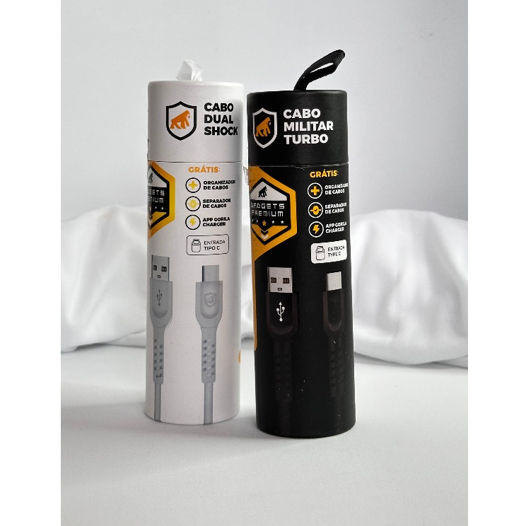 Cabo Gshield Premium para iPhone e Android Vários Modelos Tipo-C V8 Lightning