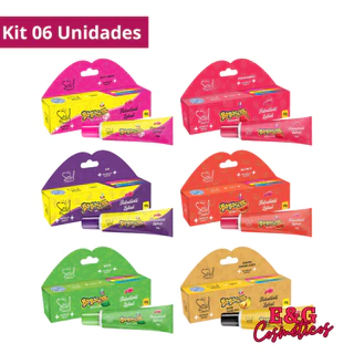 Kit 06 Unidades Hidratante Labial Babasoul Cheirinho de Chiclete Soul Cosméticos