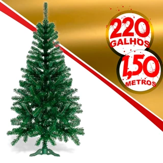 Árvore de Natal 150cm Pinheiro VerdeTradicional Média Galhos Cheios Premium