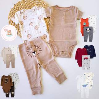 Trio Bebê Carter.  's Importado Menino – 2 Bodies + 1 Calça 100% Algodão RN a 24M em Oferta na Shopee