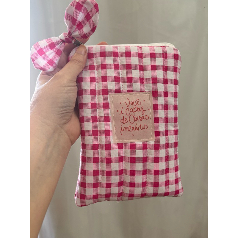 Kindle case capa acolchoada necessaire porta treco porta celular
