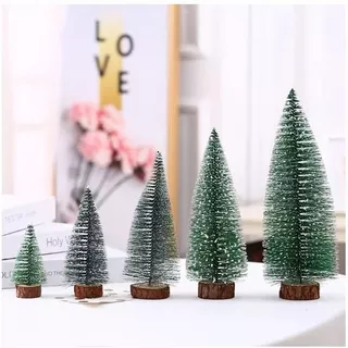 Kit 03 Mini Arvore Pinheiro 10cm-35cm Natal Nevada Lembrancinha Festa Natalina Decoração Enfeite Mesa empresarial