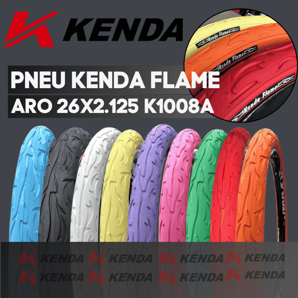 Pneu Kenda Flame Aro 26 ou Par de Pneu Kenda Flame Aro 26 X