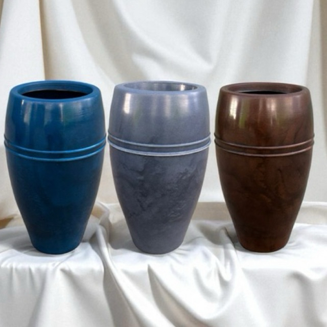 Vaso para Planta Coluna Egipcia Marmorizada | Decoração para Casa e Jardim