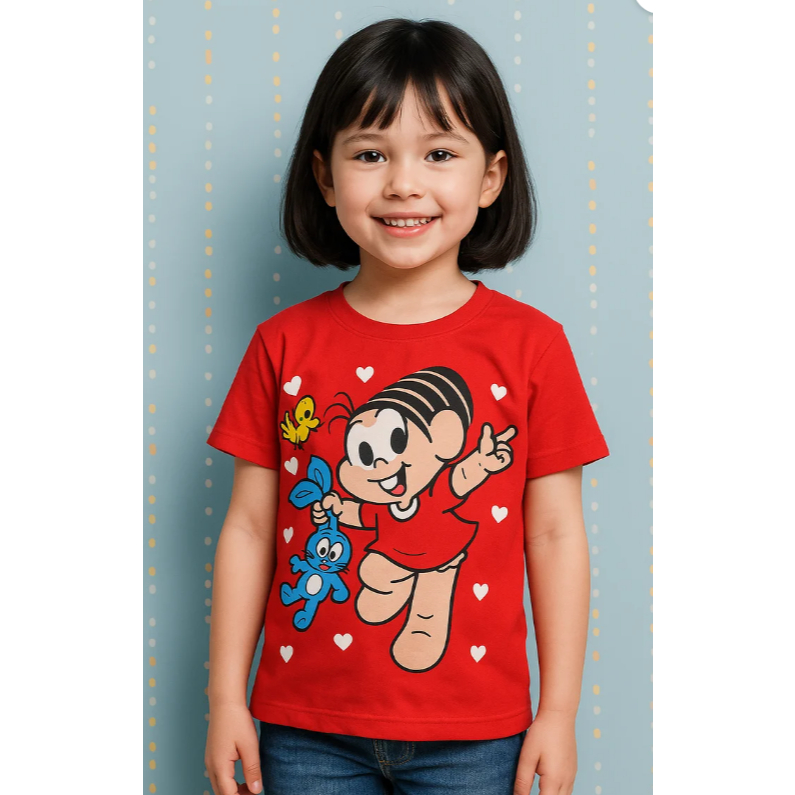Blusa Turma da Monica Magali Margarida Infantil Camiseta Cebolinha ...