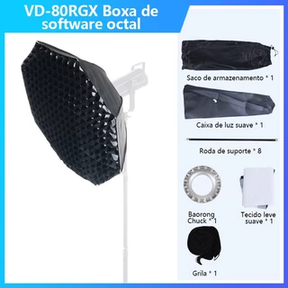 Octabox 95cm com Grid Kit Softbox Portátil Guarda-chuva para Fotografia de Estúdio Speedlite Flash em Oferta na Shopee