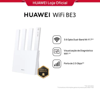 HUAWEI WiFi BE3 | Roteador | 3.6 Gpbs Dual-Band Wi-Fi 7 | Porta de 2.5 Gbps