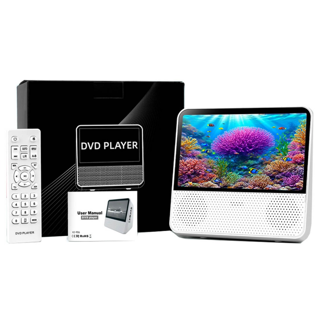 DVD Player Bluetooth Leitor de CD/DVD Recarregável Portátil com