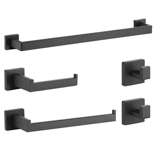 Kit 5 Conjunto Acessorios Suporte Banheiro Lavabo Inox 304
