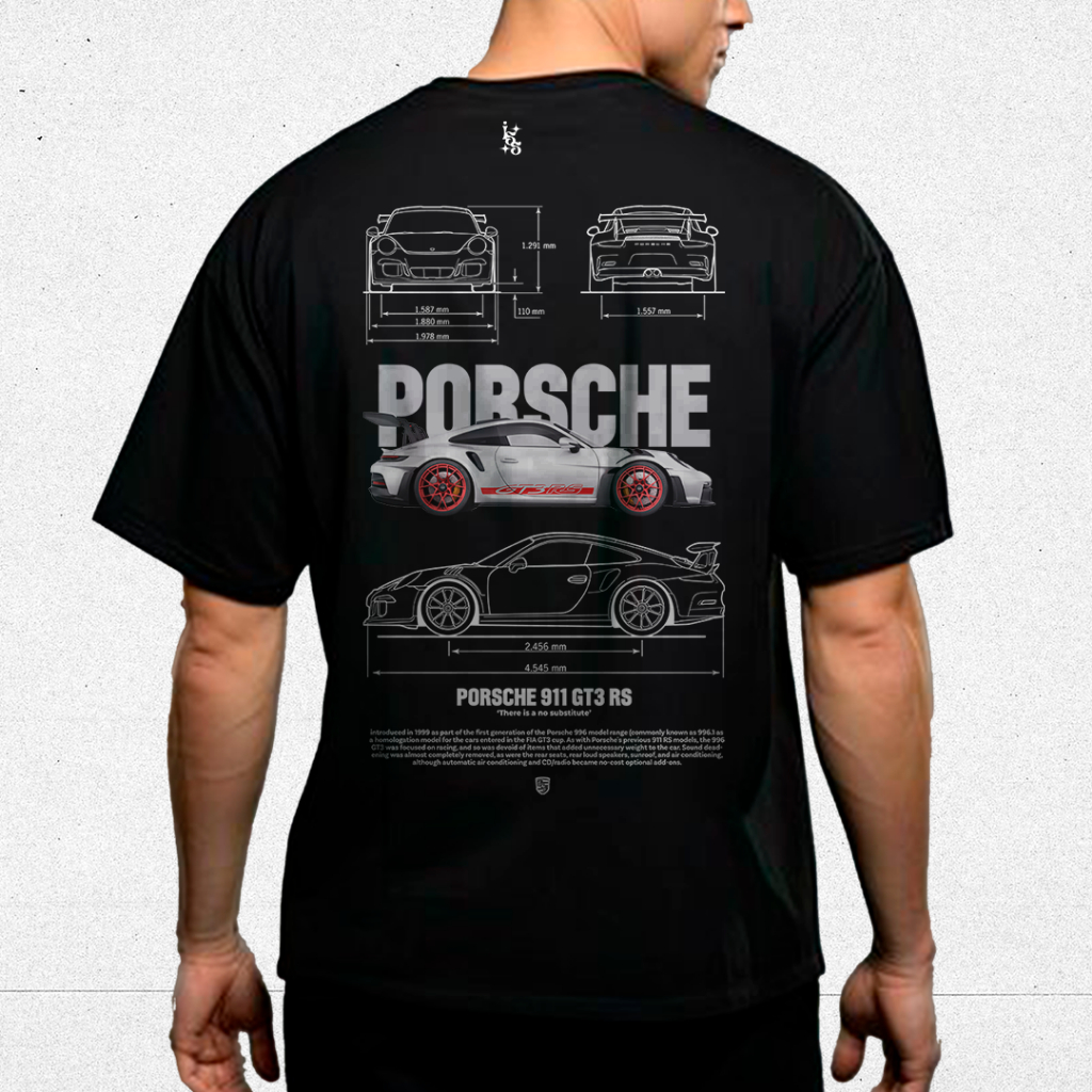 Camiseta Masculina Porsche Carro Esportivo 911 GT3 RS Estampa Exclusiva ...