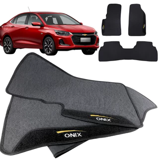 Tapete para Carro Borracha Onix Plus 2019 2020 2021 2022 2023 2024 3 Peças