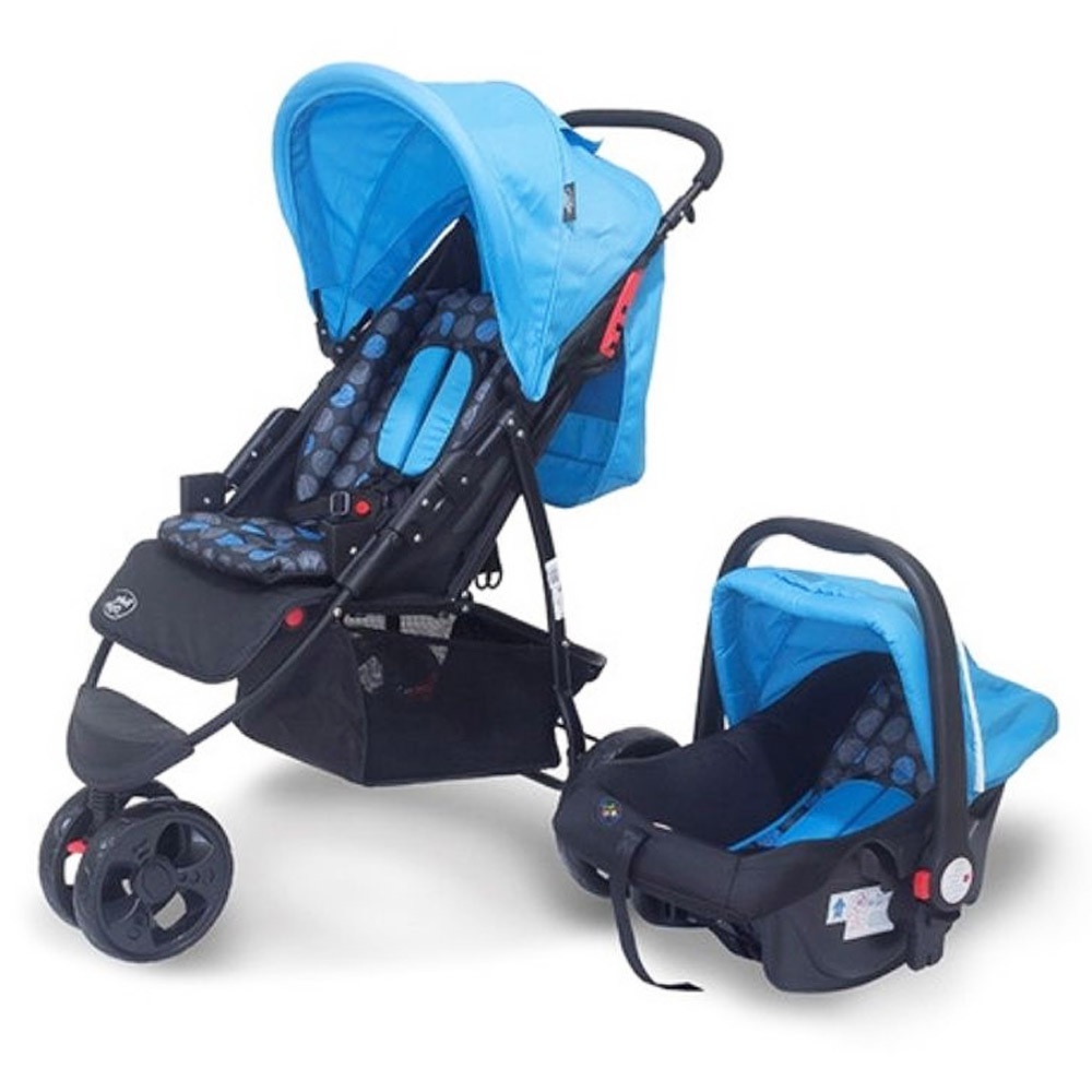 Carrinho de Bebê Travel System 3 Rodas Reclinável e Bebê Conforto ...