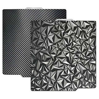 Placa de Impressão Dupla Face 257x257mm PEO Smooth + PET Carbon – Compatível com Bambu Lab X1, P1P, P1S e A1