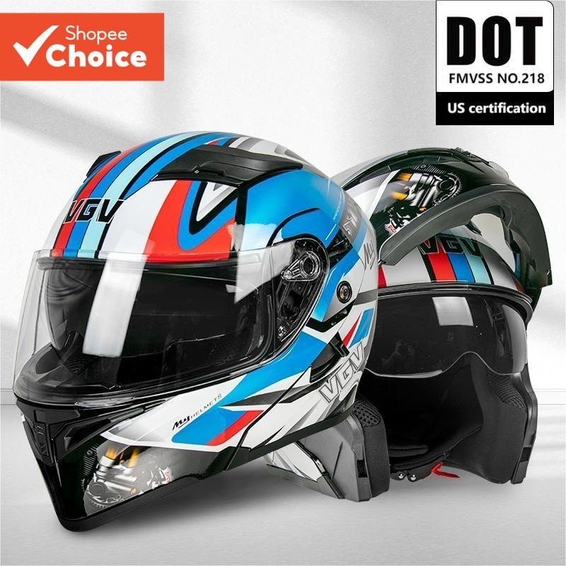 Capacette Motociclista Moto VGV tamanho XL DOT FMVSS-218 A