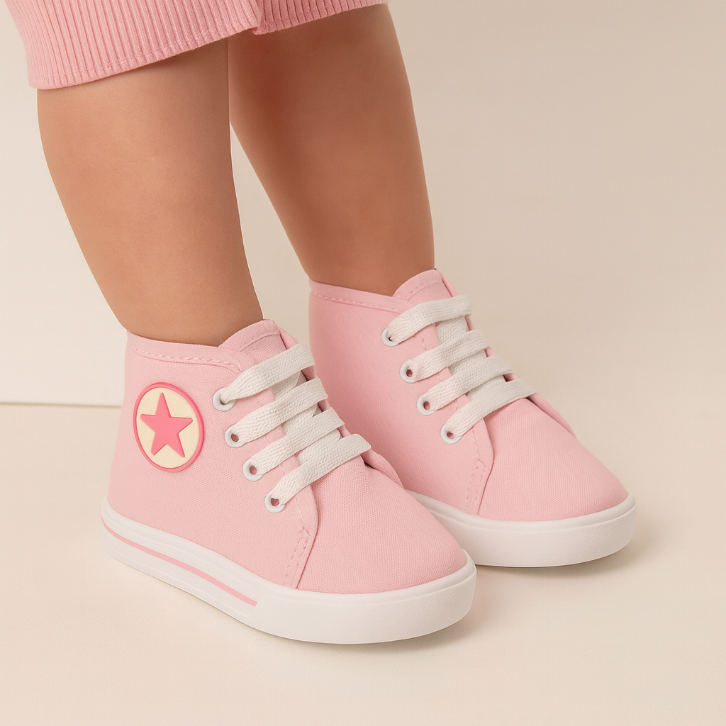 Tênis Infantil Antialérgico Cano Alto Estrela Unissex Confortável