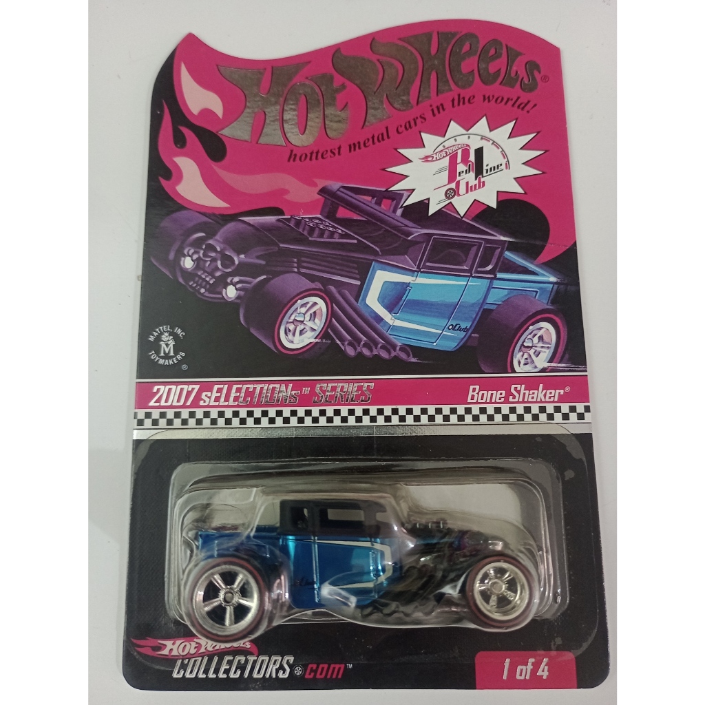 Hot Wheels Bone Shaker Rlc 2007 Azul Lacrado C/ Protetor Hw
