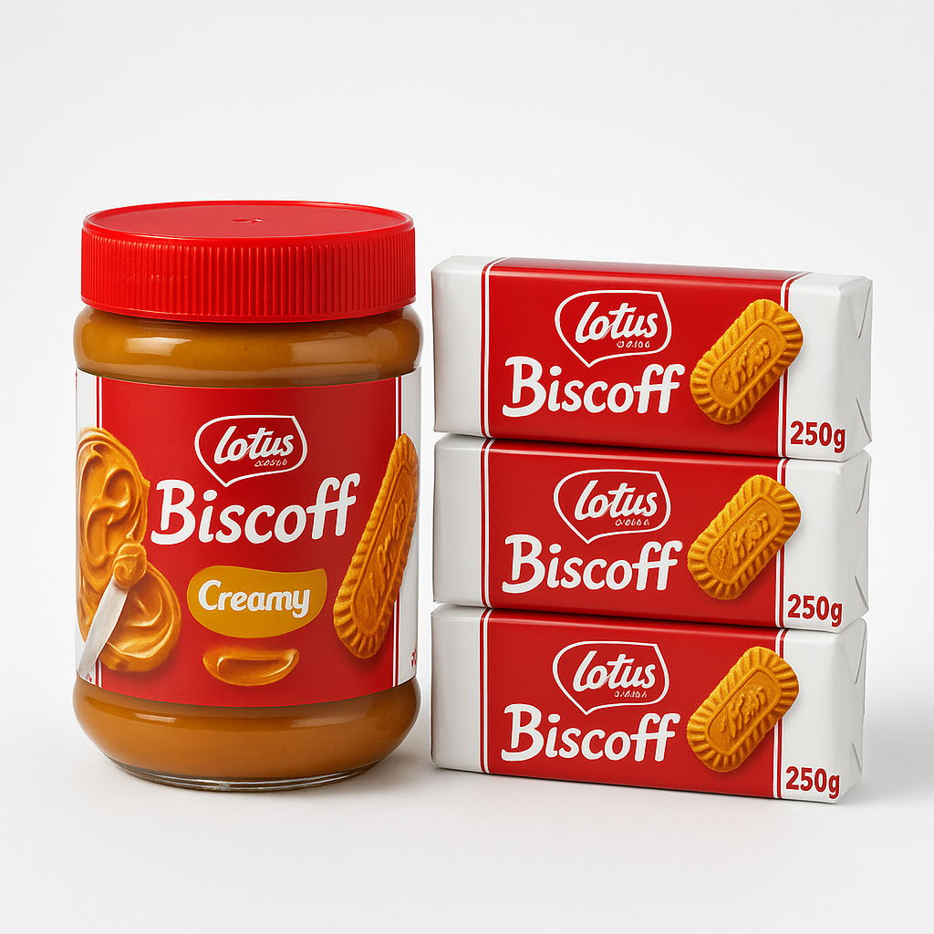 Kit 3 Biscoito Bolacha Doce Pacote 250G + Pasta De Biscoito Lotus ...
