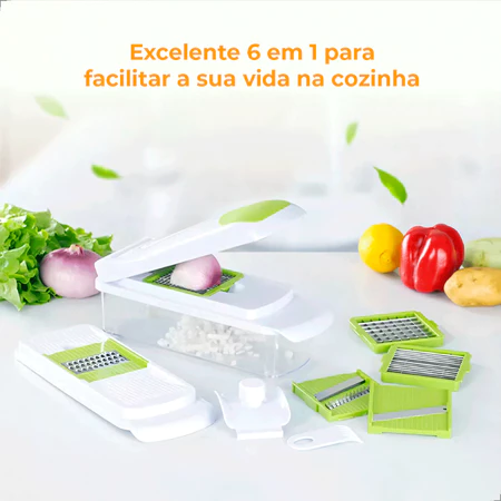 Ralador ZOLELE Multicortador De Cozinha 3 Em 1 Aço Inoxidável Picador Fruta Legumes Vegetais 1,3L