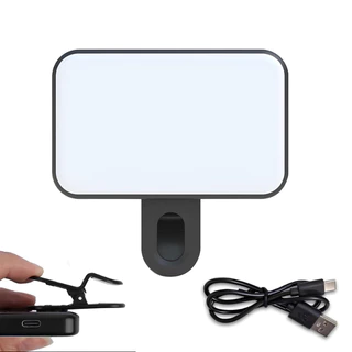 Mini Led 3 Modos De Luz LED Selfie Clip Live Stream Video Clip-on Portátil Maquiagem Recarregavel