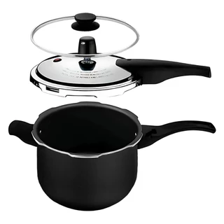 Panela de Pressão 2 em 1 Tramontina Vancouver Grafite em Alumínio Antiaderente 4,5 Litros em Oferta na Shopee