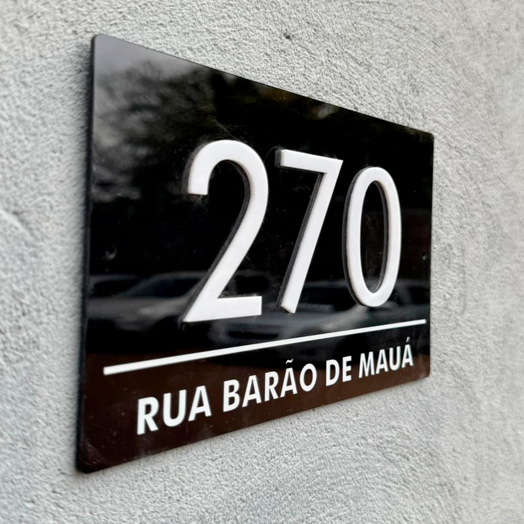Placa Números para Casa, Loja, Empresa, Galpão, Residencial Acrílico, Personalizado