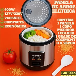 Panela De Arroz Elétrica 1L 400W 127V Ou 220V Com Copo Medidor Colher E Grade De Cozimento A Vapor em Oferta na Shopee