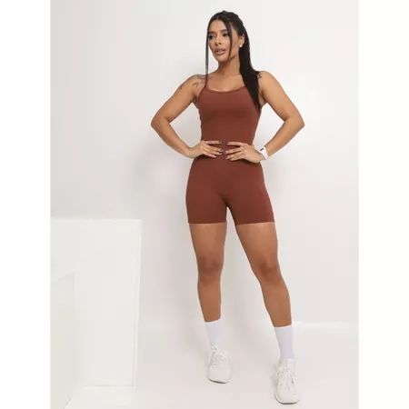 Macaquinho Fitness Blackout Alcinha Slim Sem Transparência Academia Poliamida