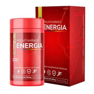 Polivitamínico Energia Good Vit + Cafeína e Tirosina Suplemento alimentar 60 cápsulas