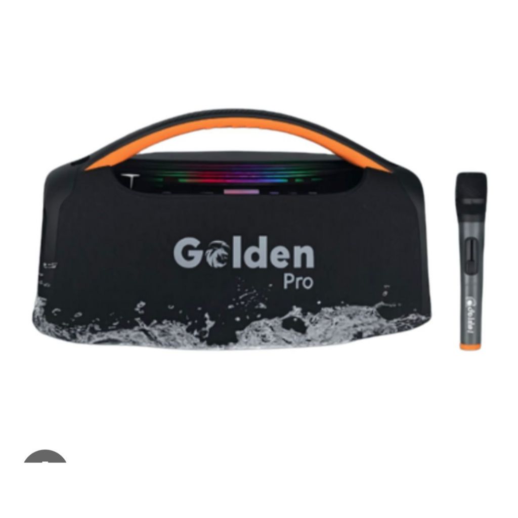 Caixa de Som Golden Pro GP-112 300W C/1 Microfone RGB a prova D`agua