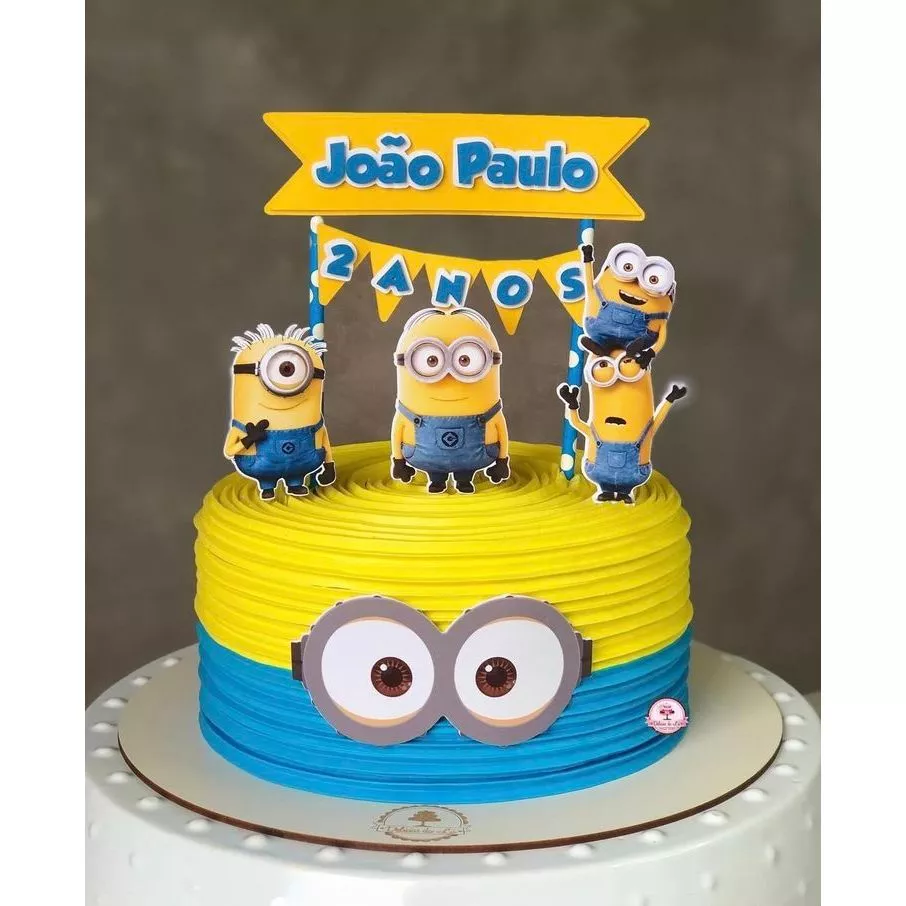 Topo de bolo físico Minions