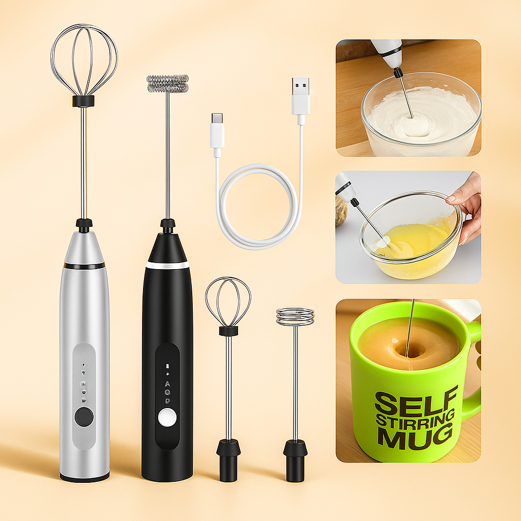 Mini Mixer Elétrico Batedor Whey Batedor Misturador Mixer Bebidas Leite ...