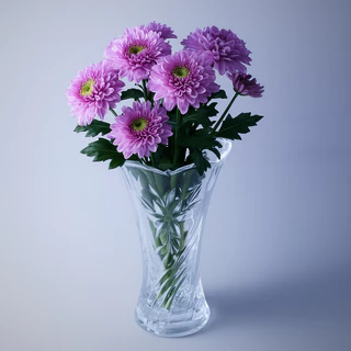 Vaso De Vidro 24cm Decorativo Alto Relevo Resistente Arranjo Flores