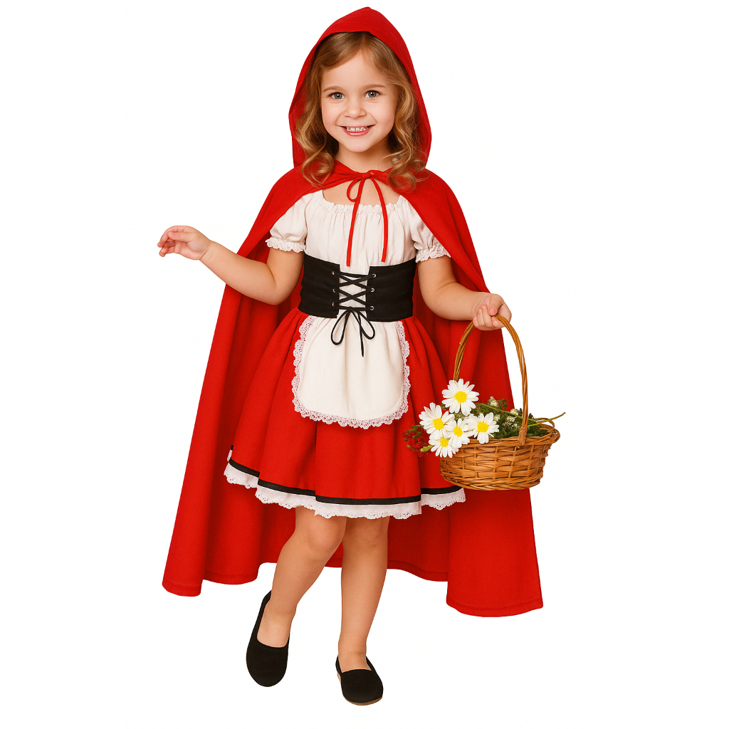CAPA da Chapeuzinho Vermelho de Cetim INFANTIL com Capuz / Capa ...