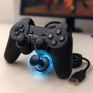 Controle USB DualShock Analógico com Vibração e Sensor de Movimento para PC e Console PS3