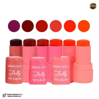 Jelly Tint e Blush da Sarah's Beauty 3 em 1 Batom Blush Lip Tint Colore Naturalmente em Oferta na Shopee