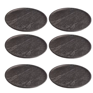 Kit 6 Pratos Rasos De Pedra Sabão 15 Cm