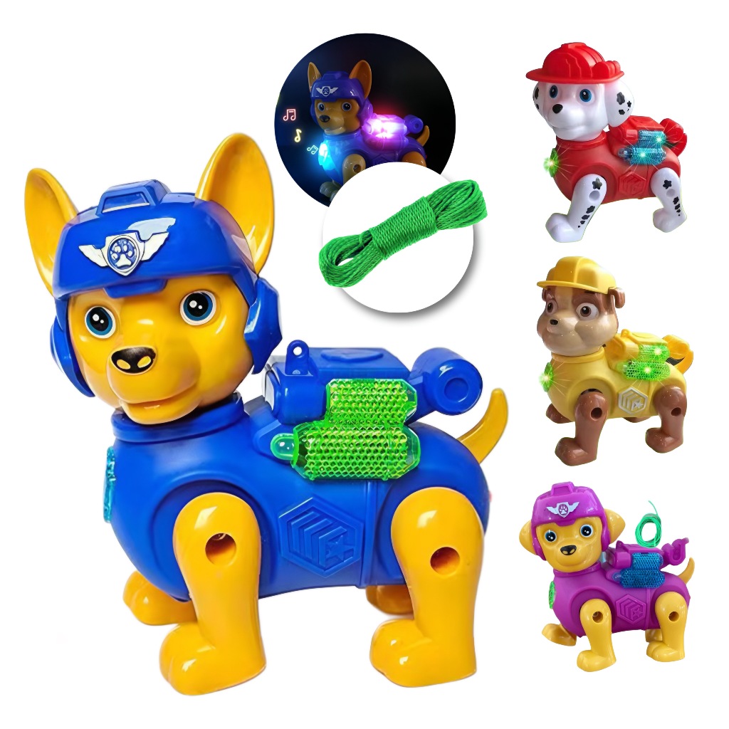 Brinquedo Robô Patrulha Canina com Som e Movimento e Luz Infantil ...