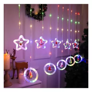 PISCA PISCA E ENFEITES COM LED PARA ARVORE DE NATAL FORMATOS DE LUA, ESTRELA E CIRCULOS, ENFEITES EM DIVERSOS FORMATOS