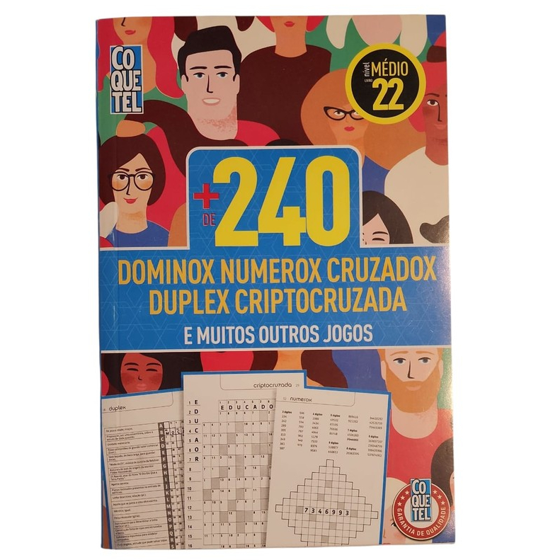 LIVRO COQUETEL - MAIS 24O NUMEROX, DOMINOX, CRUZADOX, DUPLEX E ETC ...