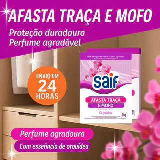 Afasta Traça e Mofo Saif 30g - KIT 1/3/5