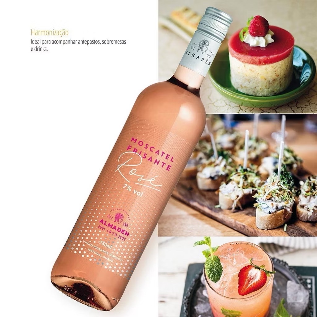 Vinho Frisante Rosé Moscatel | Shopee Brasil