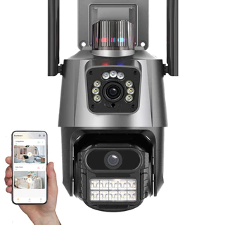 Câmera de Segunça Wifi 8MP 4K Visão Noturna Aplicativo Sensor de Movimento A prova d'água