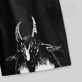 Short Tactel Bathory Bermuda Preta Banda Black Metal Cor Preta Vários Tamanhos