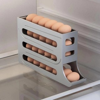 1/2 Peça Porta Ovos Deslizante Organizador Para Geladeira De 4 Camadas Automática Rolantes — foto 4 — Achou Levou Brasil